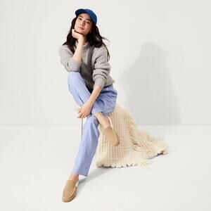 Rothy's The Scuff Slipper Merino Wool Slip On Birch Tan Size 9 NWOB